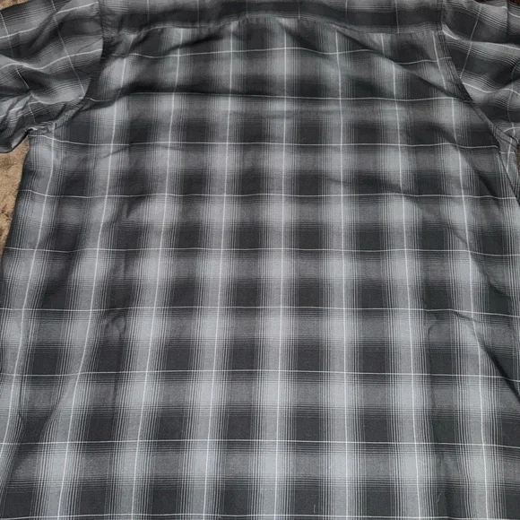 DIXXON The Villain Men's Bamboo Black & Gray Plaid Button Down Shirt - Picture 4 of 4